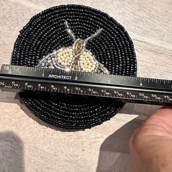 Halloween Spell Hand Crafted Beaded Coasters Skeleton Spider Moth Evil Eye New - Picture 10 of 10